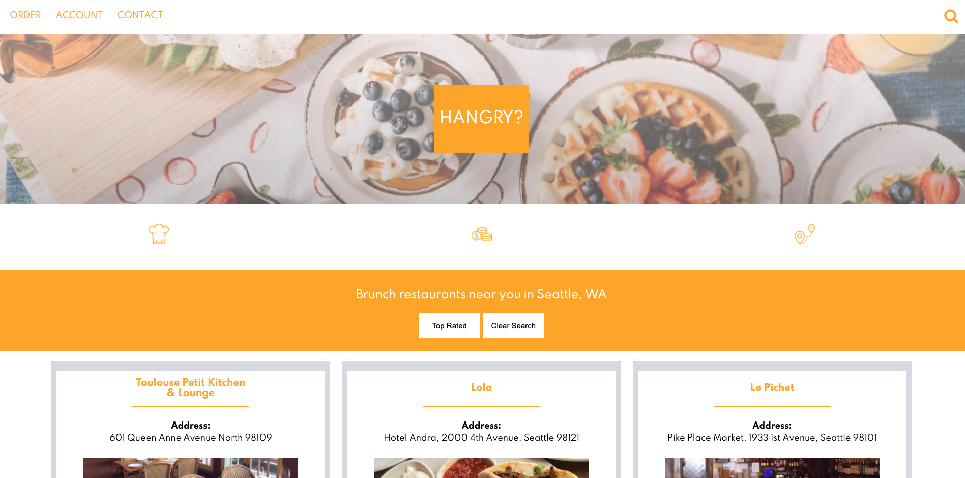 Preview of Food review site